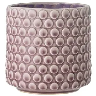 Nordring Retro Übertopf Vintage Pflanztopf für Zimmerplanzen Blumentopf Dotty M (12,5 cm ø), mauve, Keramik
