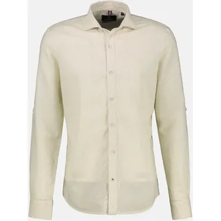 Lerros Langarmhemd »LERROS Herrenhemd in Übergrößen, floral bedruckt«, weiß,