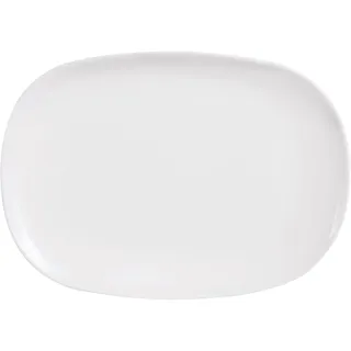 Steakteller LUMINARC "Essteller Italien Party", weiß, B:24,5cm L:34cm, Glas, Speiseteller, Steakteller, Teller Set für 6 Personen, weiß, extra resistent, Opalglas