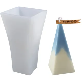 TROYSINC Silikon Kerzenform,Pyramidenkerze Silikonform,DIY Geometrisches Konisches Kerzen Silikonform,3D Kerzen Gießformen Aromatherapie Kerzenform Handgemacht Kerzen Gießform (4-seitiger Konus)
