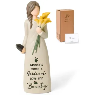 Loyzcy Gartengeschenke für Frauen, Gartengeschenke | Calla-Lilie Geschenk für Gärtner, skulptierte handbemalte