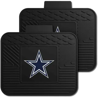 FANMATS NFL – Dallas Cowboys 2 Universal-Matten für Rücksitze, 35,6 x 43,2 cm, Stern-Logo, Schwarz