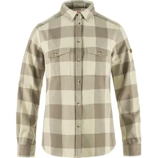 Fjällräven Damen Övik Heavy Flannel Hemd, Fog/Chalk White, XS