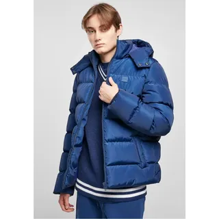 URBAN CLASSICS Hooded Puffer Jacket in Blau, Größe S