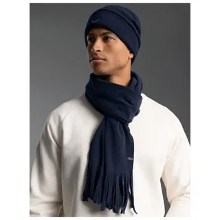 Fleeceschal TRIGEMA "TRIGEMA Fleeceschal", Herren, blau (navy), Fleece, Polyester, Modetücher Fleeceschal