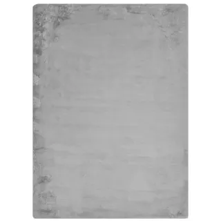 -LUXOR- living Kunstfell Coste Flauschiger Teppich Schlafzimmer - ideal zur Verwendung als Bettvorleger Schlafzimmer - gemütlicher Fellteppich Lammfell Imitat 160 x 230 cm Grau