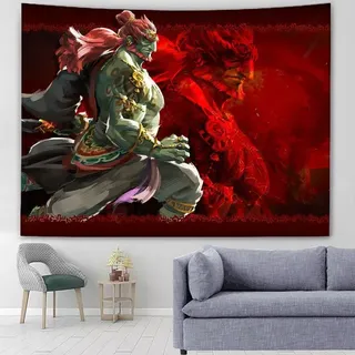 Zelda: Tears of the Kingdom Wandteppich Link Zelda Ganon Picknick Tuch Home Tapestry - Ganondorf - 150x200cm