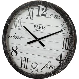 Ambiente Haus Wanduhr aus Holz 60 cm 60cm grau