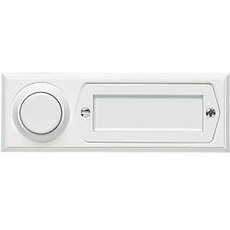 Bild 51013 Klingeltaster mit Namensschild 1fach Weiß 12 V/1,5A