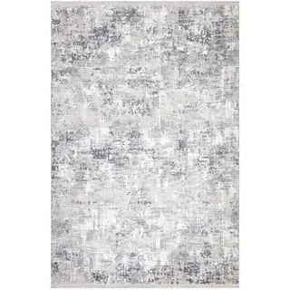 Vintage-Teppich , Creme, Weiß, Hellgrau, Dunkelgrau , Textil , Abstraktes , rechteckig , 120x180 cm , Teppiche und Böden, Teppiche, Webteppiche