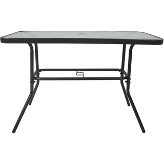 VCM Glas Gartentisch 110 x 55 x 70 cm Weiß