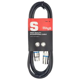 Stagg SMC1 BL Mikrofon-Kabel (1m, XLR-Buchse-auf-XLR-Stecker) blau