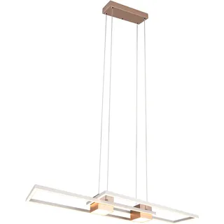 Trio ALBANY 1-flg. 100 cm eckig braun Aluminium