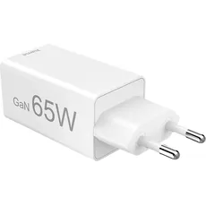 Bild Schnellladegerät, GaN, 2x USB-C, PD/Qualcomm®, Mini-Ladegerät, 65 W, Weiß
