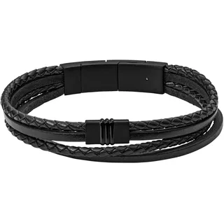 Fossil Vintage Casual Armband Schwarz Edelstahl JF03098001 Größe 19 cm