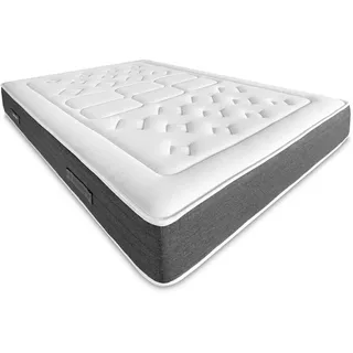 Dreaming Online - Viskoelastische Matratze Bio Nature | umweltfreundlich | Dicke 24 cm | Härte und Komfort | mittlere Härte, milbendicht, antibakteriell und hypoallergen. 200 x 200 cm