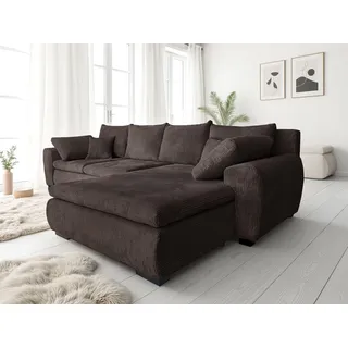 Home Affaire Eckcouch Mikrofaser 4-Sitzer Braun