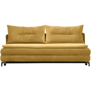 Novel Schlafsofa , Gelb , Textil , Füllung: Schaumstoff , 208x73x92 cm , Stoffauswahl, Schlafen auf Sitzhöhe , Wohnzimmer, Sofas & Couches, Schlafsofas, Sonstige Schlafsofas