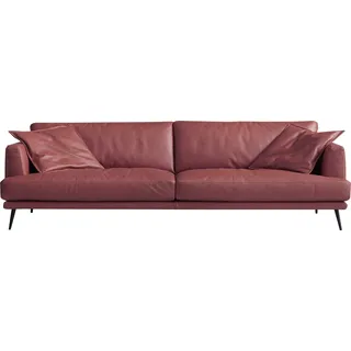 Egoitaliano 2,5-Sitzer "Sophia, Designsofa mit extrakomfortablem Sitzkomfort, Breite 214cm", Daunenfederung, inkl. 2 Kissen, kirschrot