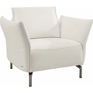 Koinor Sessel , Weiß , Leder , Echtleder , Nappaleder , 100x107x88 cm , Goldenes M, Made in Germany, DIN EN ISO 9001, Dgm , Fußauswahl, Lederauswahl, Stoffauswahl , Wohnzimmer, Sessel, Sonstige Sessel