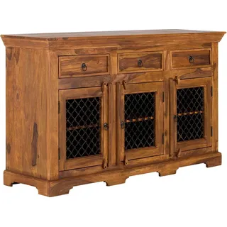 Sideboard Merlow 3türig Kommode aus Akazie - Braun