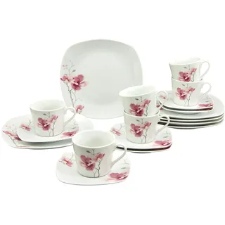 CreaTable Aiko Kaffeeservice 18-tlg. weiß floral
