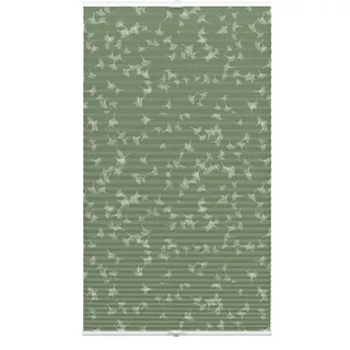 GARDINIA Plissee Dekor Ginkgo Oesyter Mushroom 50 x 130 cm grün