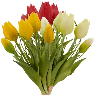 Kunsttulpe CREATIV GREEN "Tulpenbund", bunt, H:25cm, Kunststoff, Kunstpflanzen, Kunsttulpe, mit Zweigen
