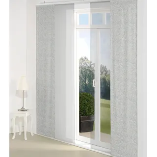 Schiebegardine WIRTH "Gospic" Gr. 1, blau, B:60cm H:145cm, Jacquard, Baumwolle, Polyester, Gardinen, Schiebegardine
