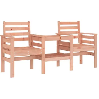 vidaXL Gartenbank mit Tisch 2-Sitzer Massivholz Douglasie - Braun