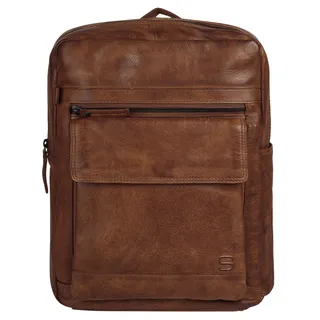 Spikes & Sparrow Laptoprucksack echt Leder, braun