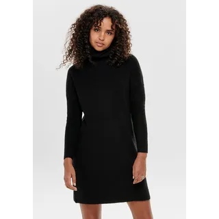 Only Damen Strickkleid Loose Fit Longsleeve Knit Kleid mit Langen Ärmeln ONLJANA Dress Pullover, Farben:Schwarz, Größe:S