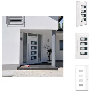 vidaXL Haustür Weiß 100x200 cm Aluminium und PVC - Haustüren - Weiß