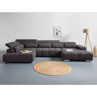 Cotta Wohnlandschaft Polyester U-Form 6-Sitzer Braun