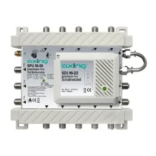 Axing SPU56-09 Multischalter, 5 Ein-/Ausgänge, 6 Teilnehmer, 5-2200 MHz, Innen SPU05609 SPU 56-09