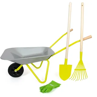 Small Foot Company Kinderschubkarre mit Gartenwerkzeug