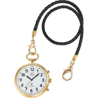 Master Time MTGA-10939-12M Sprechende Taschenuhr Funk Quarz Unisex Uhr Analog mit Leder Armband