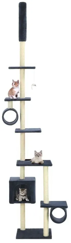 Bild von Katzenbaum mit Sisal-Kratzsäulen 260 cm Dunkelblau