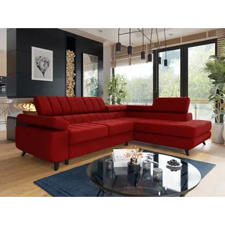 Mirjan24 Eckcouch Venus Velvet 2926 2-Sitzer Rot