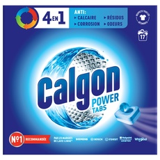 Calgon Powerball 3-in-1-Tablett, geruchsabweisend, Anti-Kalk und Reinigungsmittel für Waschmaschine (17 Tabletten)