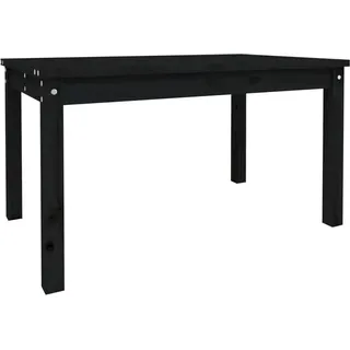vidaXL Gartentisch Schwarz 82,5x50,5x45 cm Massivholz Kiefer - Schwarz