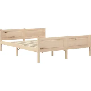 vidaXL Massivholzbett Kiefer 140x200 cm - Braun