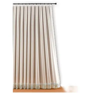 Gardine WECKBRODT "Makramee", weiß, B:330cm H:245cm, Polyester, Gardinen, Gardine, Webgardine, Makramee, Sockel, Feste Falten, nach Maß, Store