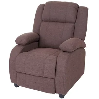 Mendler Fernsehsessel Lincoln Polyester 84 x 102 x 0 cm Braun mit Liegeposition