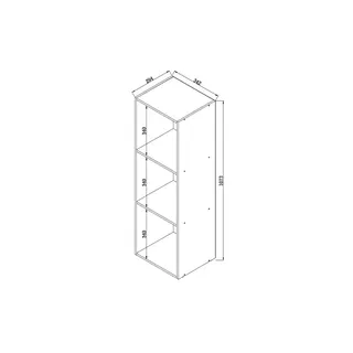 VCM Platto Standregal 34 x 107 x 30 cm Grau