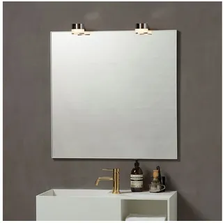 Loevschall Spiegelleuchte Garonne LED Aufsatzleuchte Höhe: 6,2 cm silberfarben