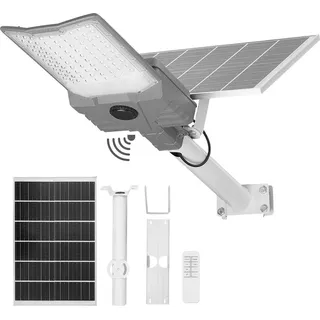 Vevor Solarleuchte grau IP65 mit Dämmerungssensor