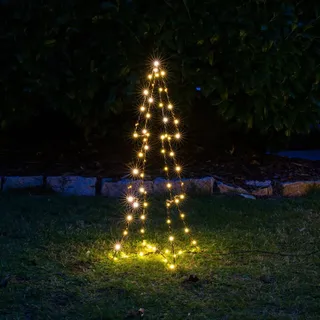 3D Drahtbaum 70LED 34,5x71cm schwarz Leuchtbaum Weihnachtsbaum Weihnachtsdeko