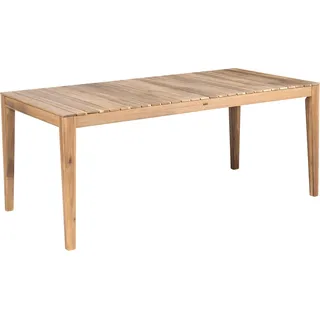 BELIANI Gartentisch Hellbraun es Akazienholz 180x90 cm Rechteckig für 8 Personen Rustikaler Stil Terrasse Outdoor Esstisch Holztisch - Braun