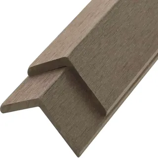 HOME DELUXE - WPC Abschlussleiste FINEA - Farbe Dunkelbraun, 10 Stück - 110 x 4,5 x 4,5 cm I Abschlussprofil Abdeckleiste Abschlussschiene - Dunkelbraun